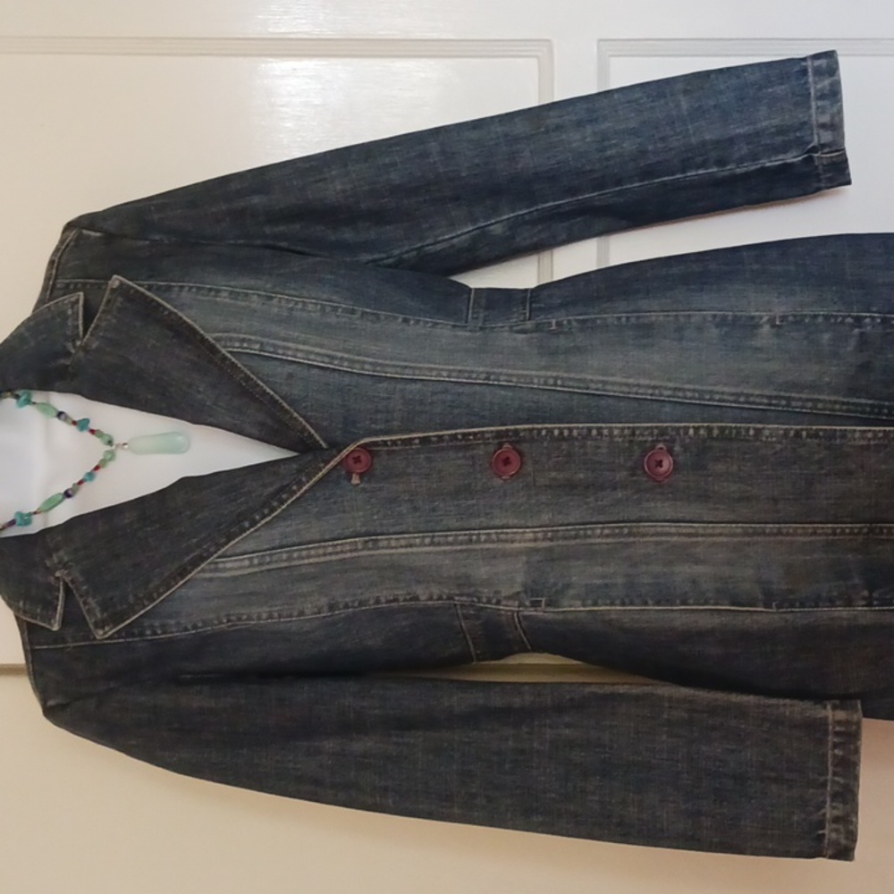 Jean jacket long by Hallogen